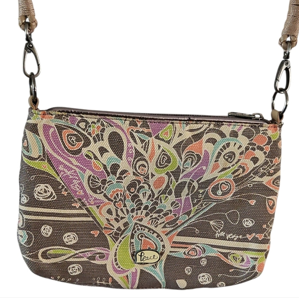 Small Sakroots Jute & Cotton Floral  Purse
